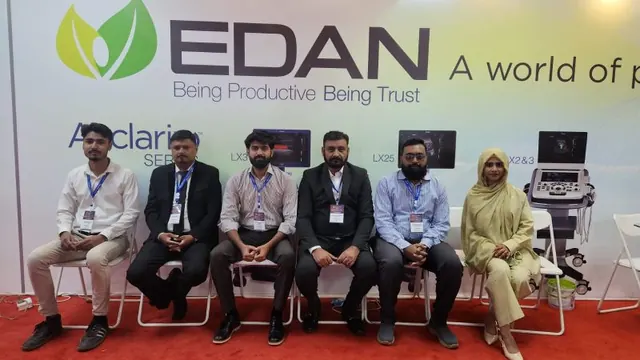 The Biotech Services team at the EDAN stand