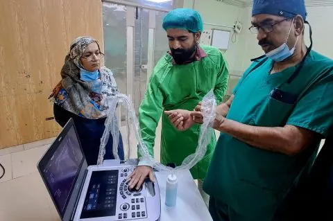Application session in the operation theatre