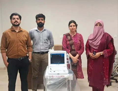 The team with the EDAN DUS 60 at Nur International University